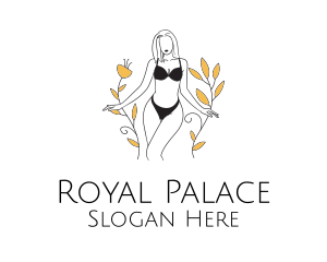 Bikini Lady Nature logo design