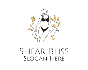 Bikini Lady Nature logo design