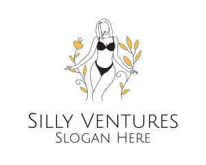 Bikini Lady Nature logo design