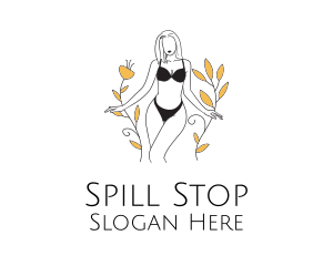 Bikini Lady Nature logo design