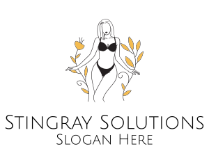 Bikini Lady Nature logo design