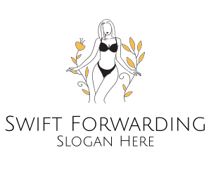 Bikini Lady Nature logo design