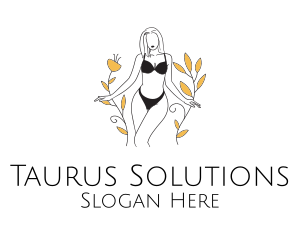 Bikini Lady Nature logo design