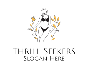 Bikini Lady Nature logo design