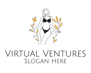 Bikini Lady Nature logo design