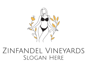 Bikini Lady Nature logo design