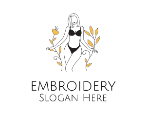 Bikini Lady Nature logo design