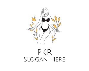 Bikini Lady Nature logo design