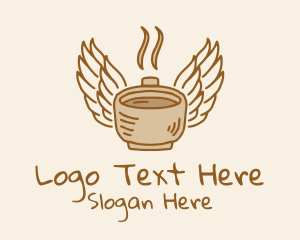 Coffee Bean - Angel Wings Coffee logo design
