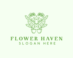 Gardening Flower Vase  logo design