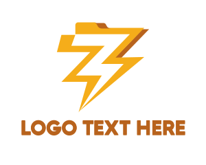 Electricity - Yellow Thunder File logo design