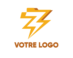 Office - Yellow Thunder File logo design