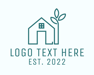 Tiny House - Leaf House Property logo design