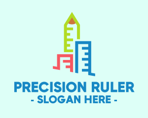 Ruler - Urban Planning Ruler Building logo design