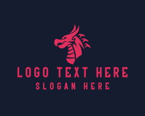 Mythology - Gamer Dragon Creature logo design