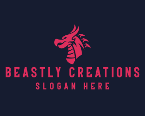 Creature - Gamer Dragon Creature logo design