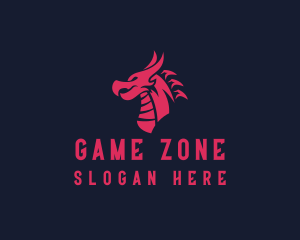 Gamer Dragon Creature logo design