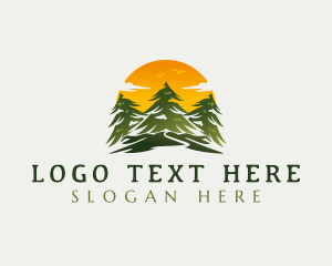 Trekking - Pine Tree Lumber logo design