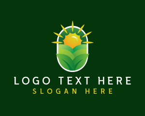 Farm - Sun Farm Plant logo design