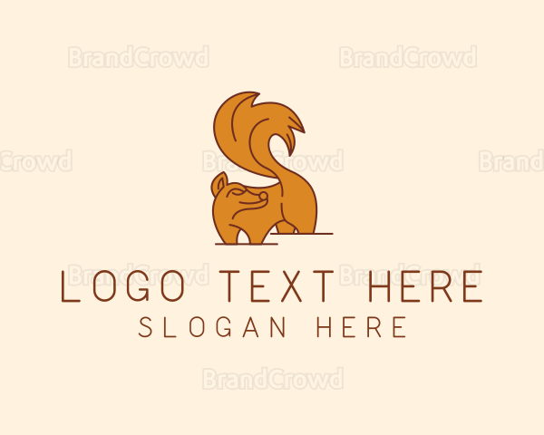 Wild Squirrel Animal Logo