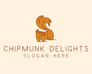 Chipmunk - Wild Squirrel Animal logo design