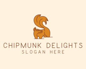 Wild Squirrel Animal  logo design