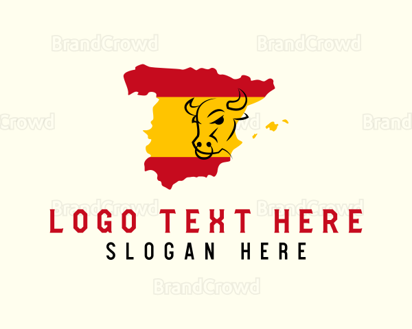 Spanish Bull Map Logo