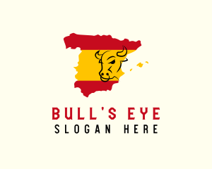 Spanish Bull Map logo design