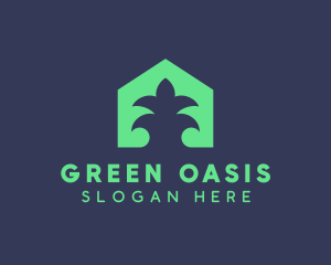 Green Eco House logo design