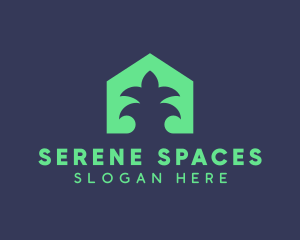 Green Eco House logo design