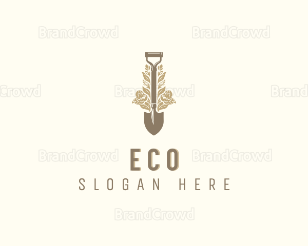 Plant Landscaping Shovel Logo