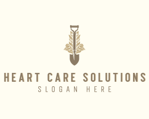 Plant Landscaping Shovel logo design