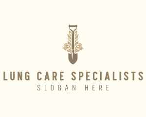 Plant Landscaping Shovel logo design