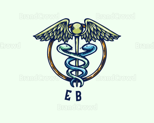 Medical Caduceus Wellness Logo