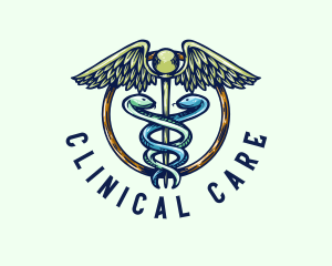 Medical Caduceus Wellness logo design