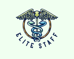 Medical Caduceus Wellness logo design