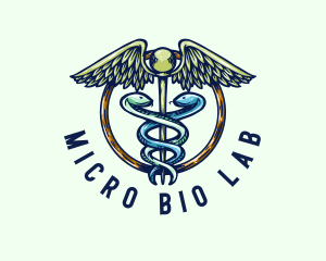 Medical Caduceus Wellness logo design