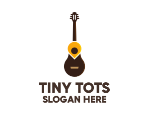 Guitar - Guitar Location Pin logo design