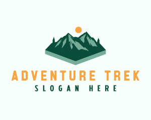 Trekking - Mountain Peak Trekking logo design