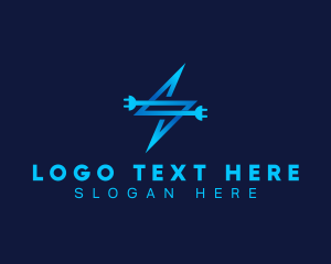 Ligtning - Electricity Plug Volt logo design