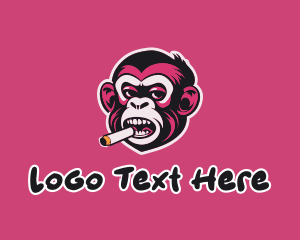 Ape - Smoking Cigarette Ape Mascot logo design