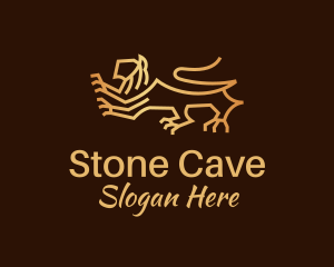Cave - Asian Gold Lion logo design