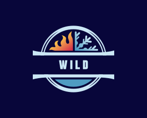 Temperature - Fire Ice Industrial Ventilation logo design