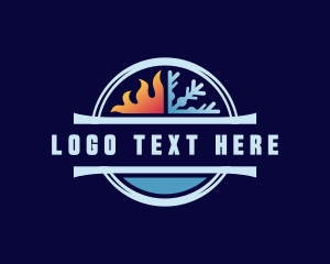 Snow - Fire Ice Industrial Ventilation logo design