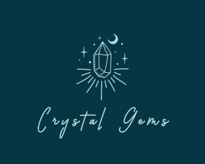 Blue Shiny Gemstone logo design