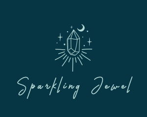 Blue Shiny Gemstone logo design