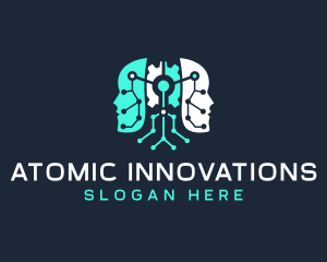 Head Cog Artificial Intelligence logo design