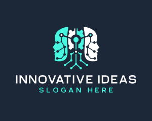 Head Cog Artificial Intelligence logo design