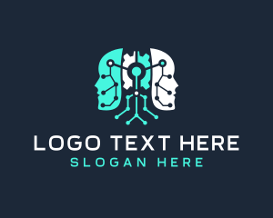 Circuit - Head Cog Artificial Intelligence logo design