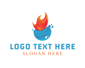Heat - Drop Flame Repair Service logo design